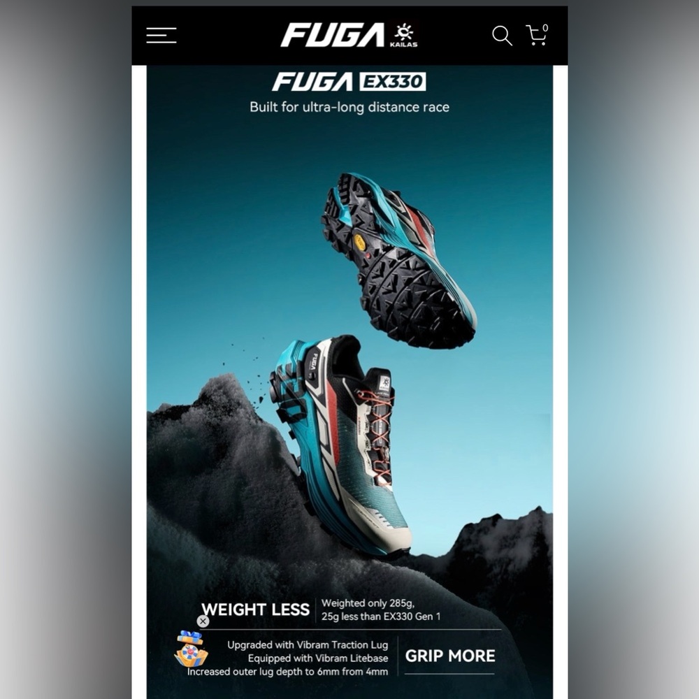 New NIB Kailas FUGA EX 330 Trail Running Shoes Women's Size 8 - Picture 11 of 15